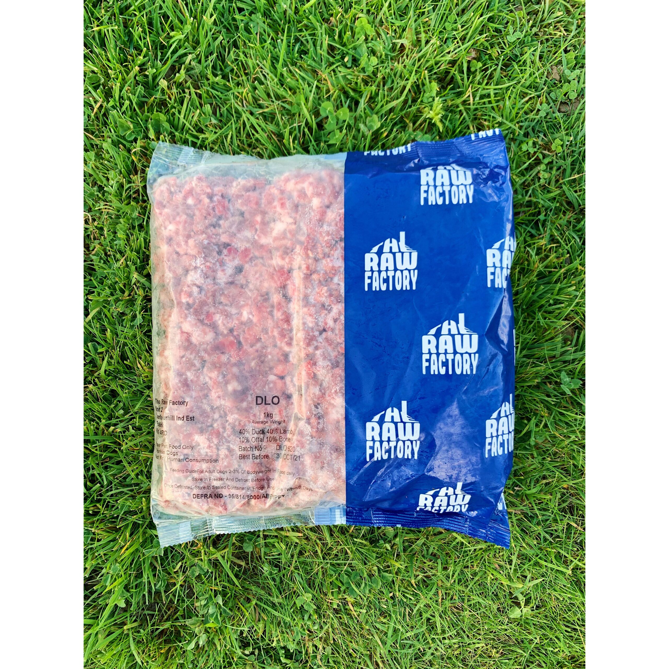 Raw Factory Duck Lamb Offal (DLO) 80/10/10 Complete Mince 1kg